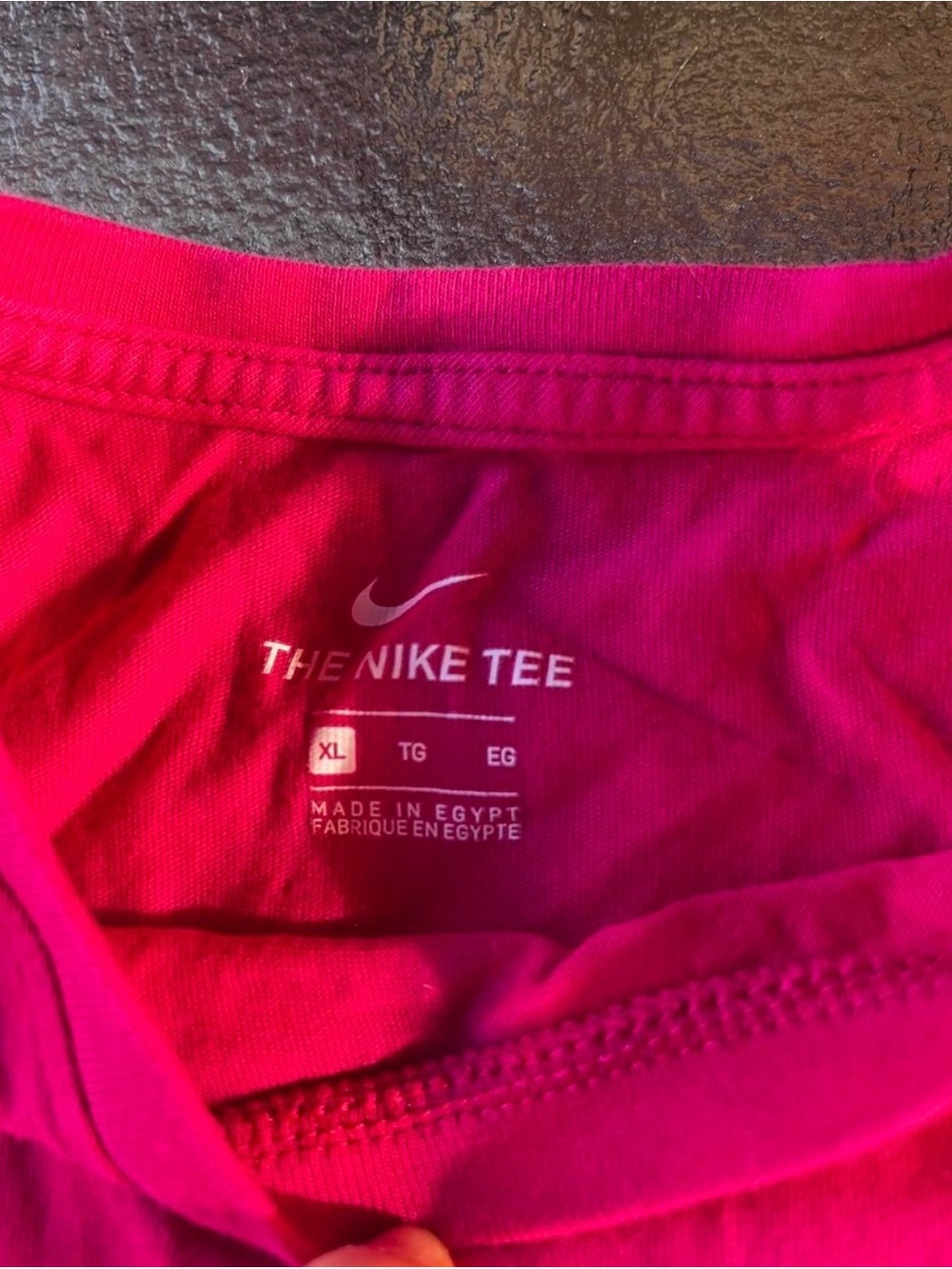 Nike Women's Hot Pink Athletic Tank with White Swoosh - Picture 2 of 3